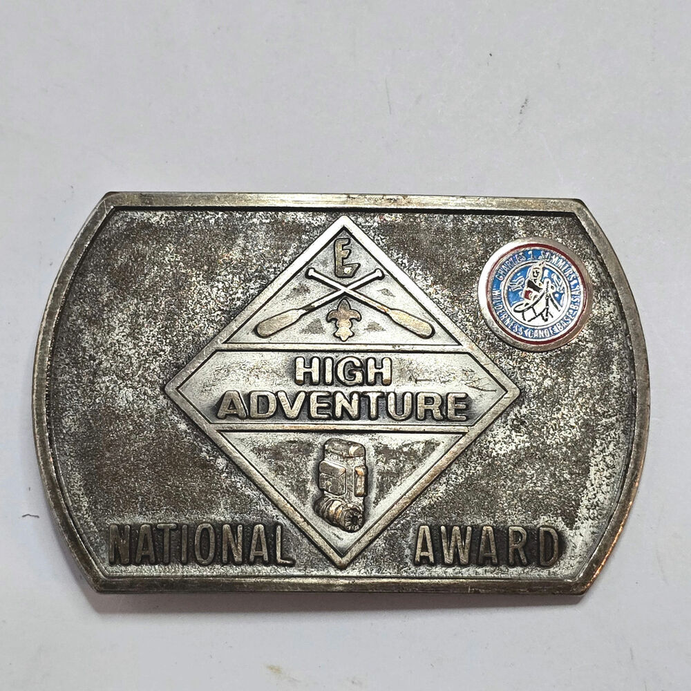 Vintage BSA High Adventure Belt Buckle Northern Tier Canoe Base Award